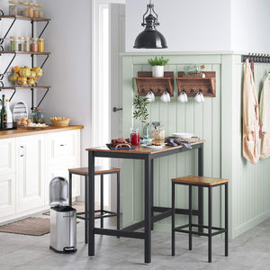 Industrial Bar Table with Metal Frame