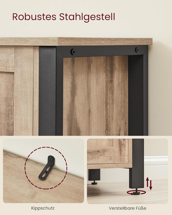 Sideboard Cabinet - Glass Doors & Adjustable Shelves - Karrari
