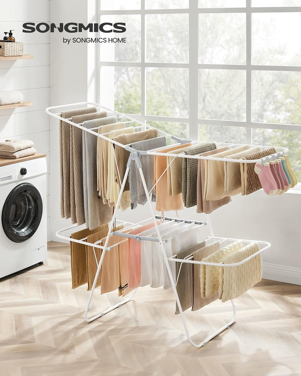 2-Tier Clothes Horse Dryer – Foldable, Space-Saving - Karrari