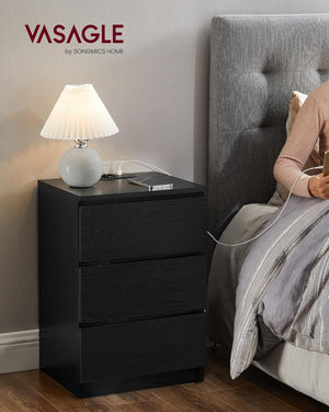 2-Piece Bedside Tables – Drawers & Charging Ports - Karrari