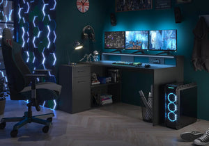 Gamer Corner Desk Combination - Reversible