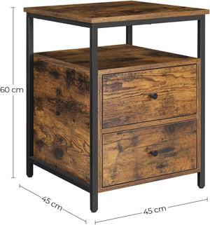 Bedside Table with 2 Drawers - Karrari