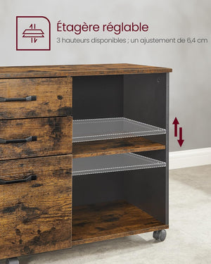 Industrial Office Storage Cabinet on Wheels
