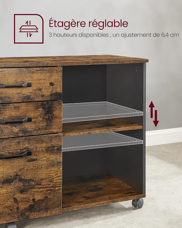 Industrial Office Storage Cabinet on Wheels