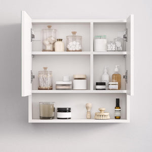 Wall-Mounted Bathroom Cabinet - Mirror & Glossy Door