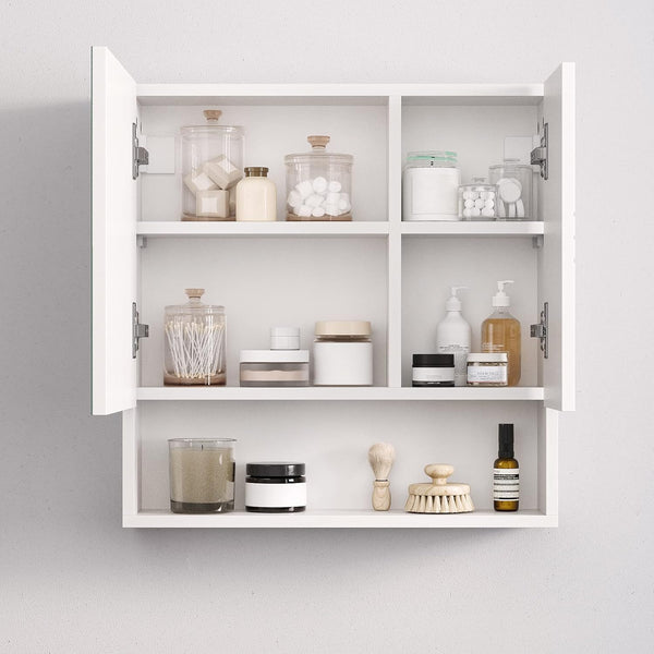 Wall-Mounted Bathroom Cabinet - Mirror & Glossy Door
