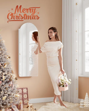 Lockable LED Jewellery Cabinet with Mirror