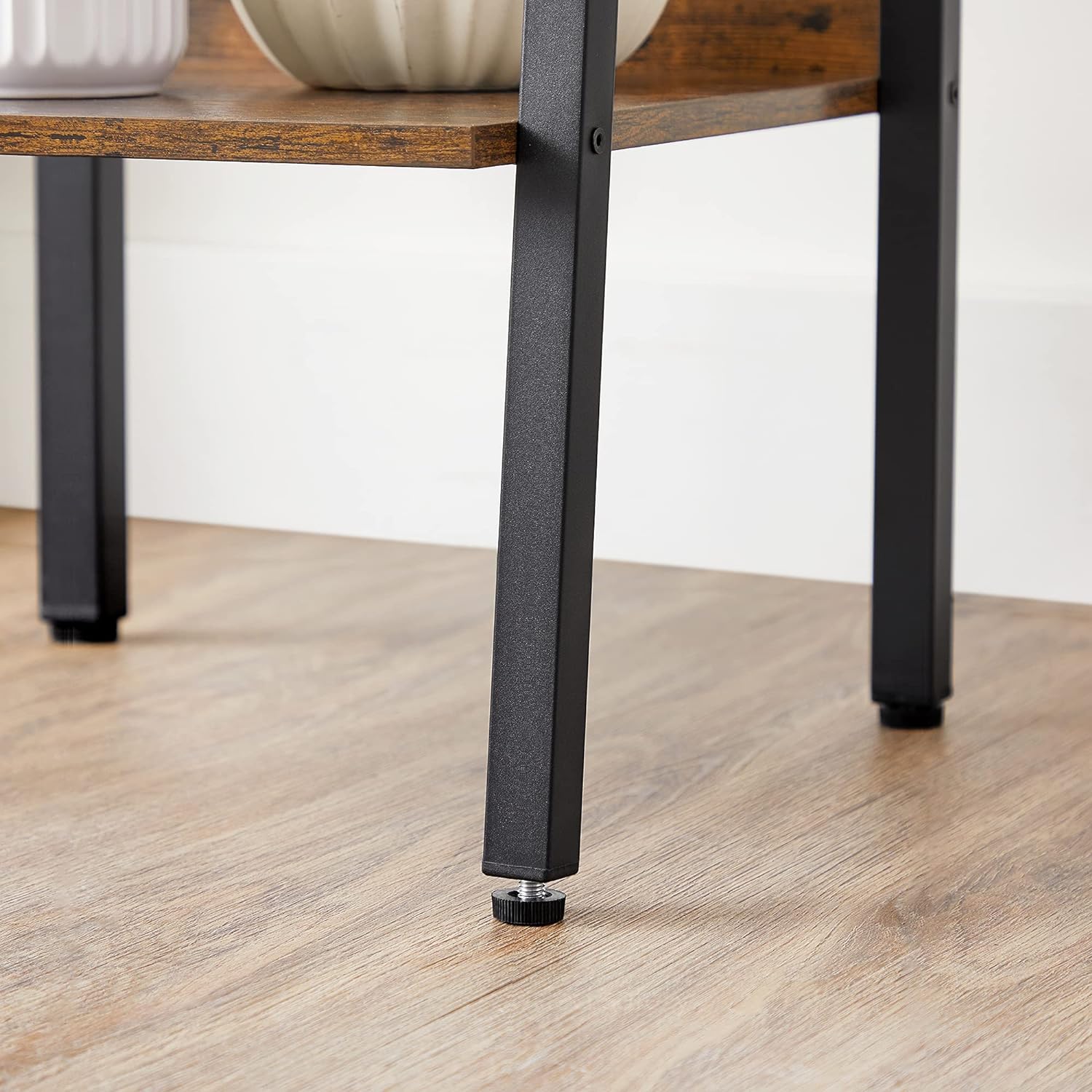 5-Tier Slim Open Bookshelf with Wood Grain Top (30×33.8×169.9cm)