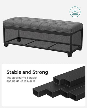 Storage Ottoman Bench with Legs - Karrari