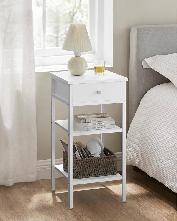 Bedside Table - Drawer & Adjustable Shelf - Karrari