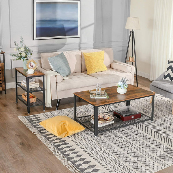 Side Table with 2 Mesh Shelves - Karrari