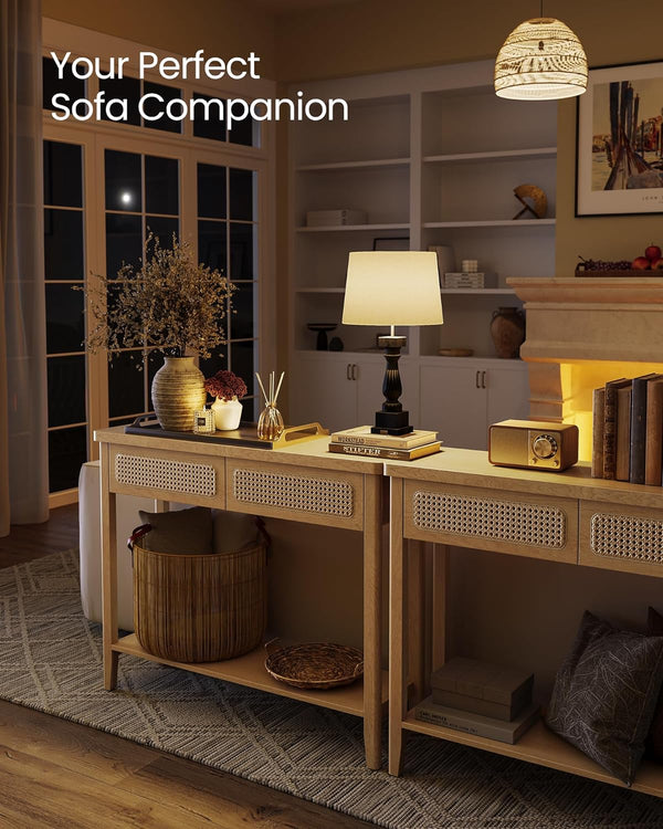 Boho Oak Beige Console Table - Karrari
