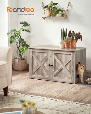 Cat Litter Box Enclosure Furniture with Removable Divider - Karrari