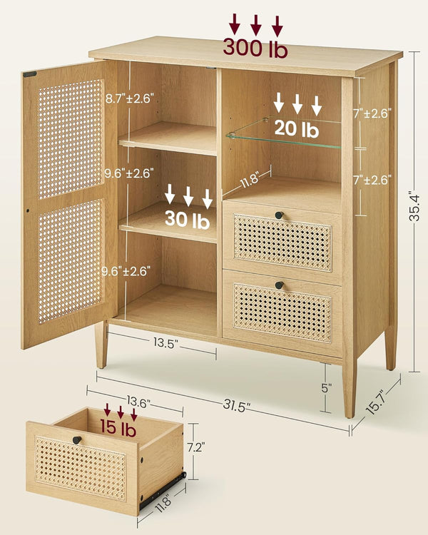 Boho Sideboard – Synthetic Rattan Design - Karrari