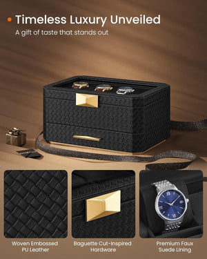 8-Slot Watch Case with Travel Pouch – PU Leather - Karrari