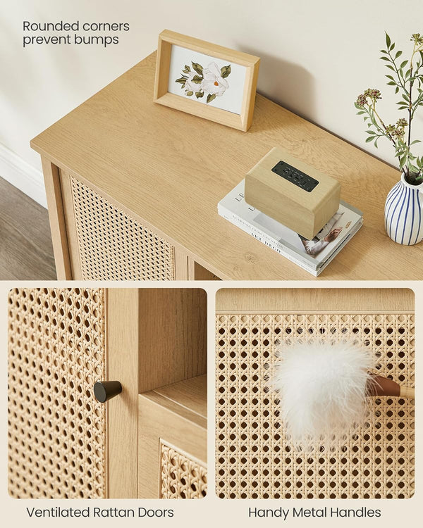 Boho Sideboard – Synthetic Rattan Design - Karrari