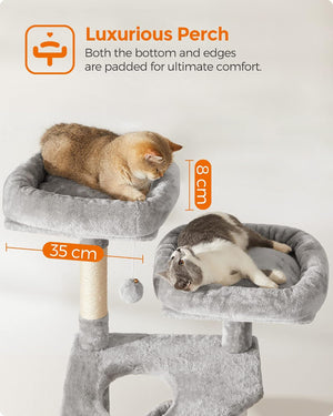 Large Cat Tower - Scratching Posts, Caves & Hammock