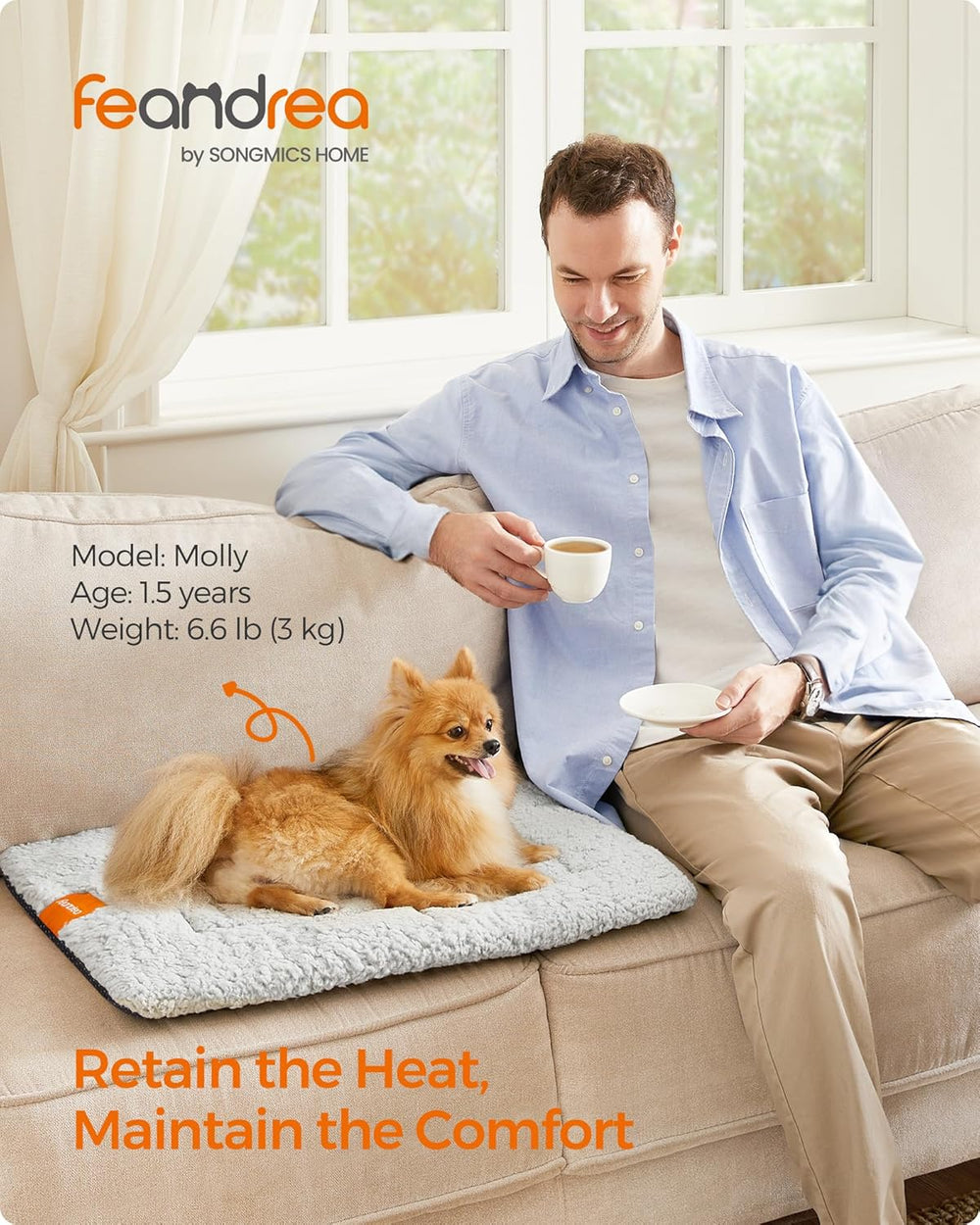 Warm Dog & Cat Bed with Blanket (Washable, Non-Slip) - Karrari