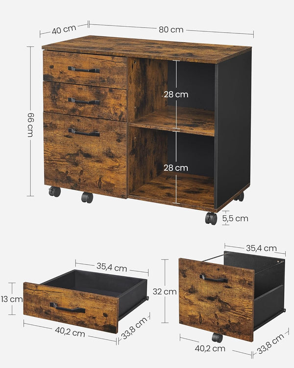 Industrial Office Storage Cabinet on Wheels