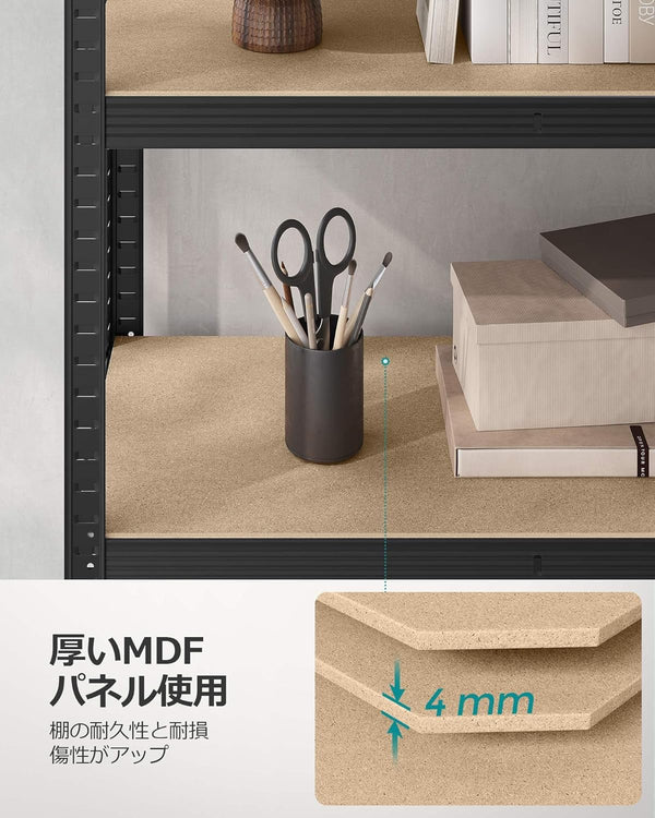 5-Tier Heavy-Duty Steel Storage Rack (40x90x180cm)