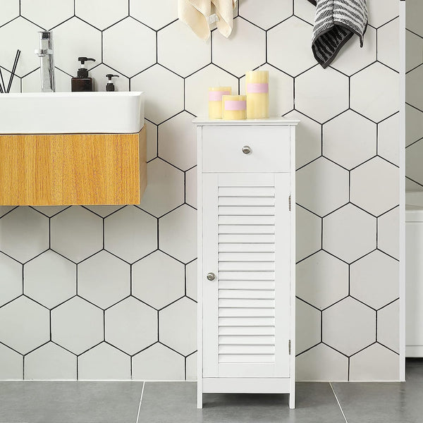 Bathroom Floor Cabinet with Drawer & Door - Karrari