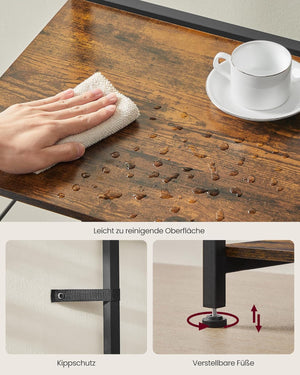 Kitchen Rack with Outlets – Vintage Brown/Ink Black