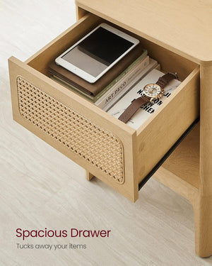 Rattan Bedside Table with Drawer - Karrari