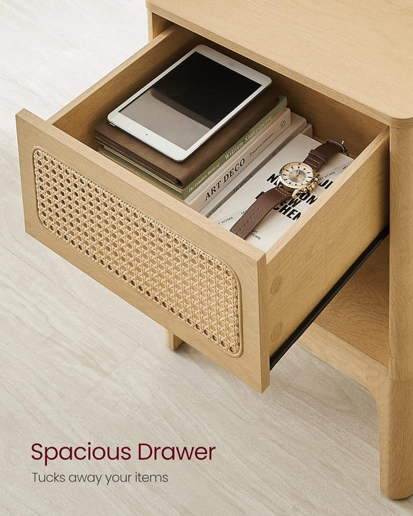 Rattan Bedside Table with Drawer - Karrari