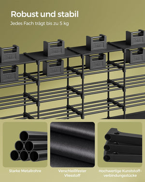 Adjustable 8-Tier Shoe Rack (Holds up to 48 Pairs) - Karrari