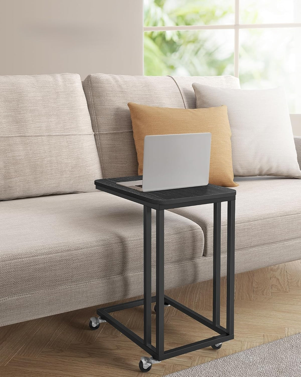 C-Shaped Rolling Side Table - Karrari