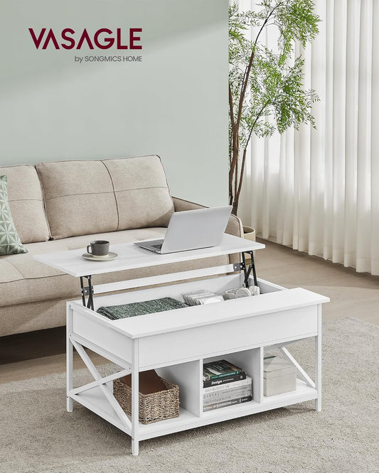 Coffee Table, Lift-Top Table Coffee Table for Living Room, Coffee Table with Open and Hidden Storage