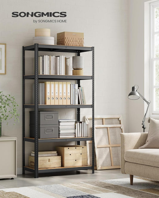 Shelving Unit, 50 x 100 x 200 cm, 875 kg Load Capacity (175 kg per Shelf), Industrial, Adjustable Storage Shelves