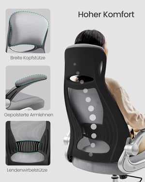 Executive Mesh Chair with Folding Armrests