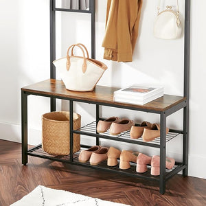 Coat Rack with Mirror, Bench & Shoe Storage - Karrari