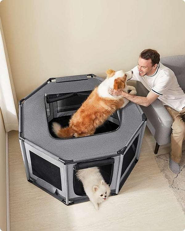 Oxford Fabric Octagon Dog Playpen (Storage Bag) - Karrari