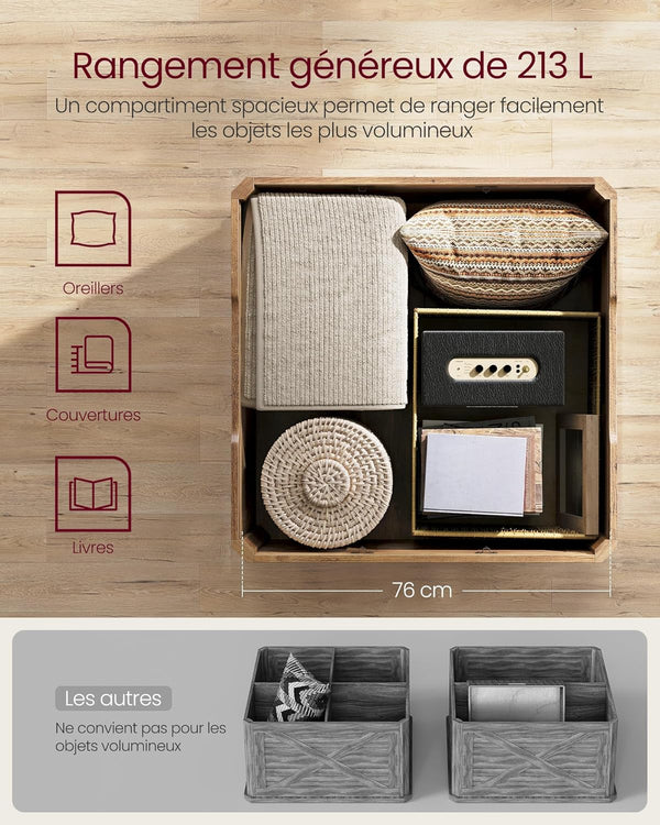 Square Coffee Table with Lids - Karrari