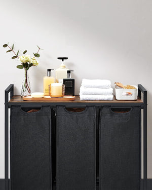 Laundry Hamper - 3 Removable Oxford Fabric Bags