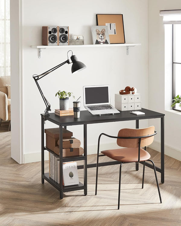 Computer Desk with 2 Shelves – Reversible Office PC Table