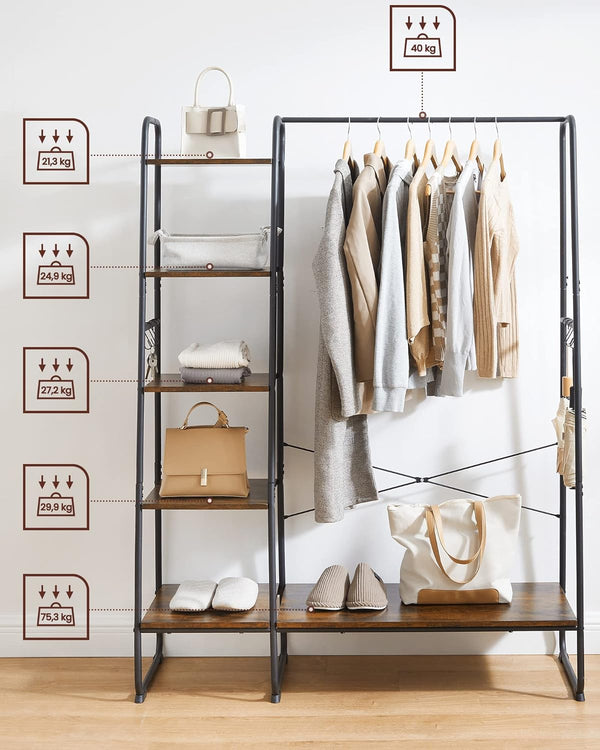 5-Tier Clothes Storage Rack - Bedroom & Living Room - Karrari