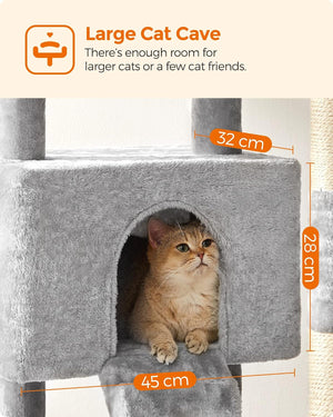 Large Cat Tower - Scratching Posts, Caves & Hammock