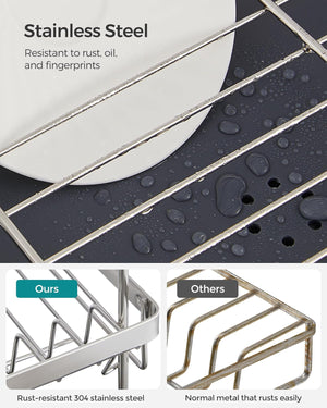 2-Tier Expandable Stainless Steel Rack