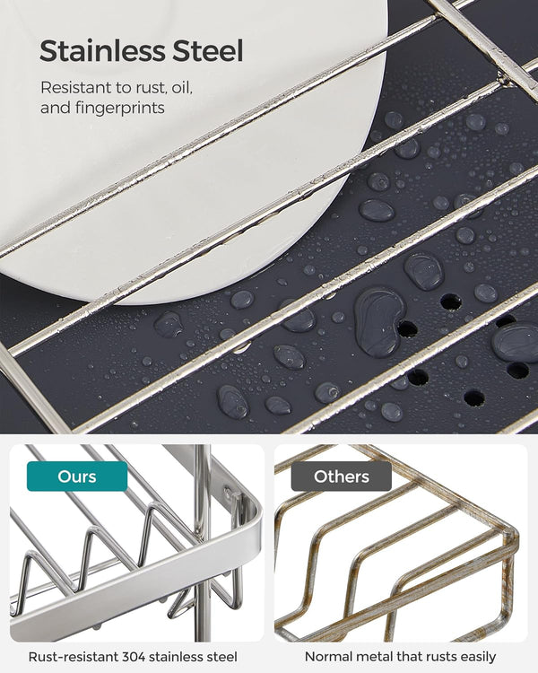 2-Tier Expandable Stainless Steel Rack