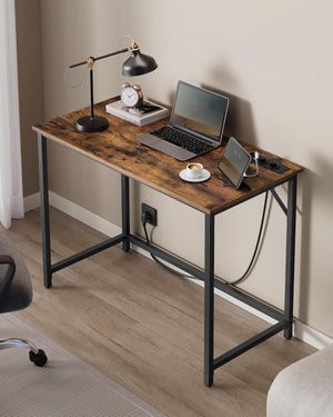 Gaming Desk with LED Lighting & Power Strip - Karrari