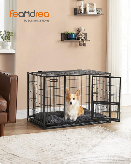 Heavy-Duty Dog Crate, Dog Cage, 92.5 x 57.5 x 64 cm,