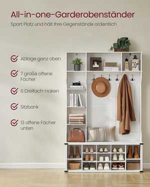 Entryway Coat Rack with Shoe Storage - Karrari