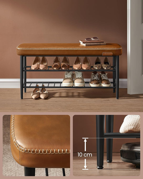 Faux Leather Storage Shoe Bench - Karrari