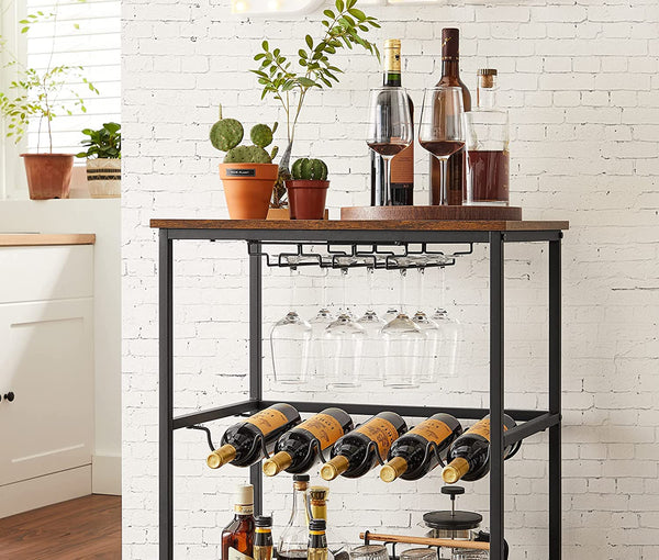 Bar Trolley with Wine & Glass Holders - Karrari