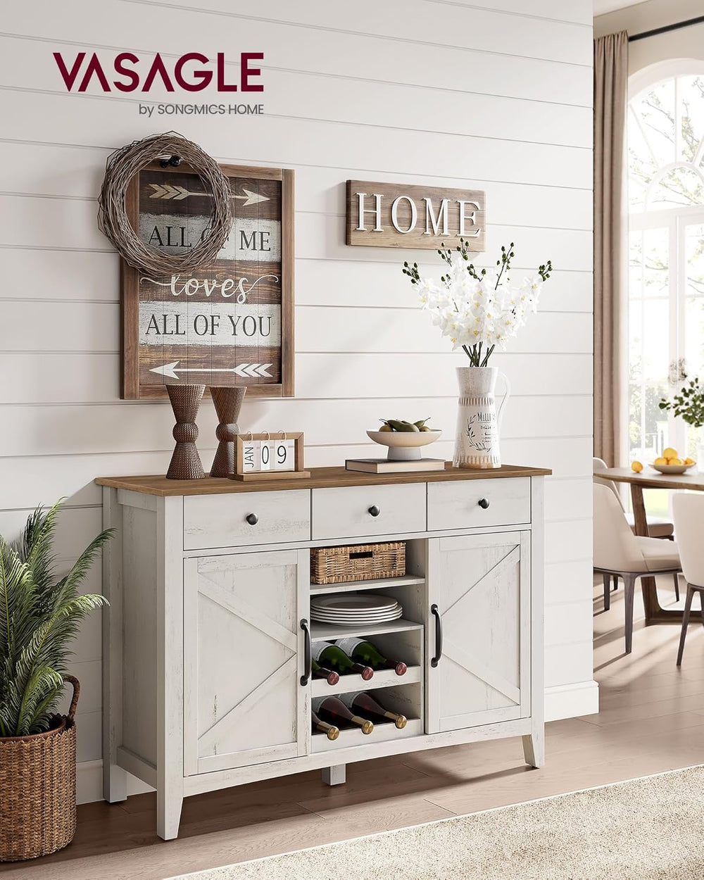 Vintage Kitchen Cabinet with Wine Rack - Karrari