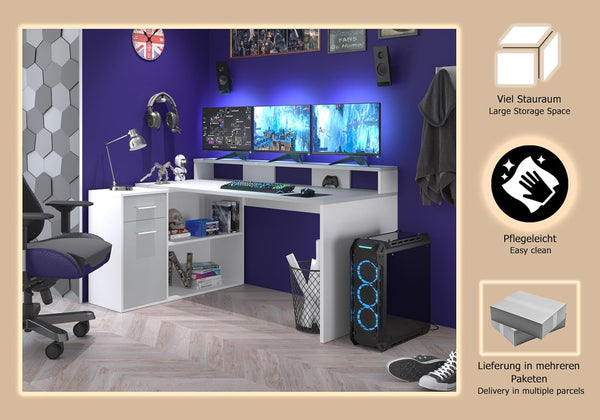 “Gamer” Corner Desk Combination - Karrari