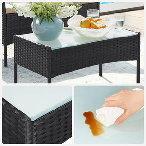 Outdoor Patio Furniture Set – Polyrattan Chairs & Table - Karrari